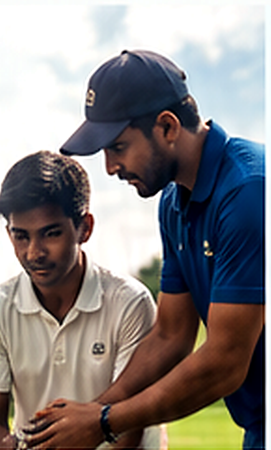 Coach training an athlete